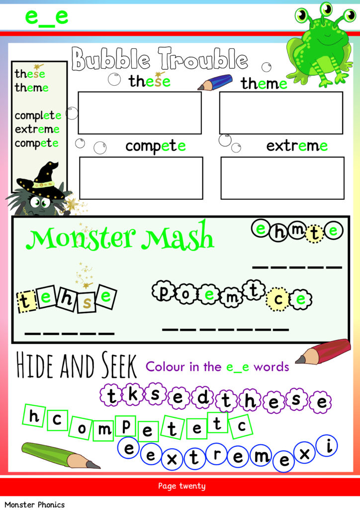 Free Phonics Worksheets & Activities | Monster Phonics