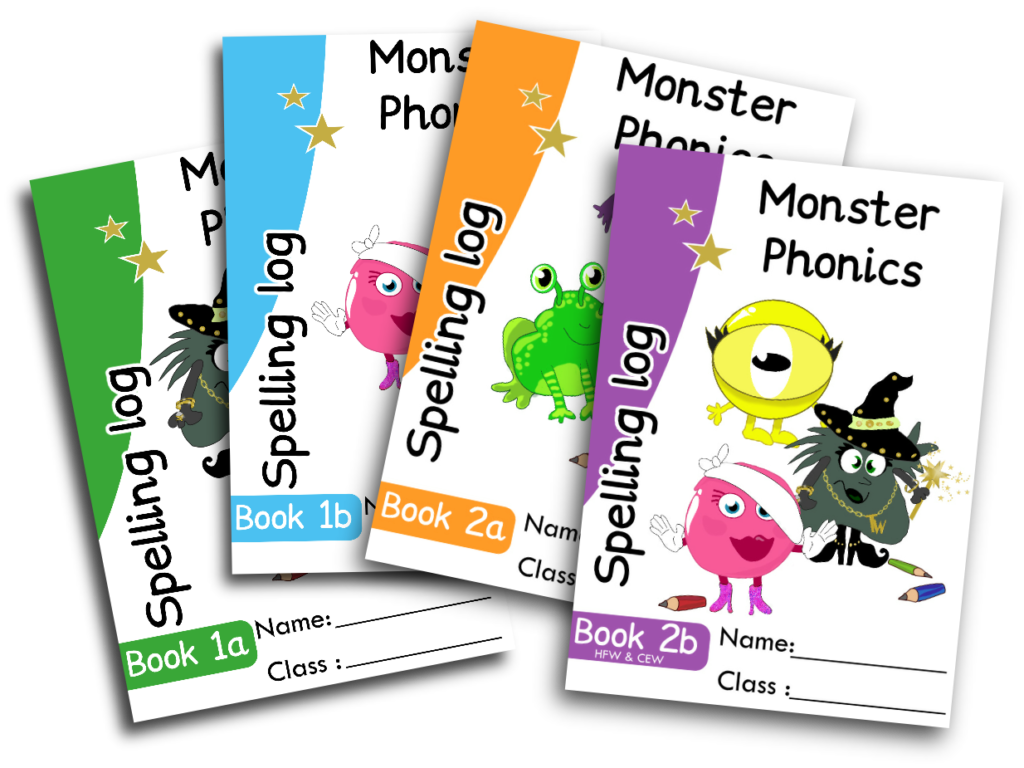 Spelling Log Book 2B (Year 2) Set Of 5 Monster Phonics