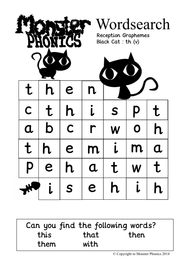 Phonics Word Searches | Monster Phonics