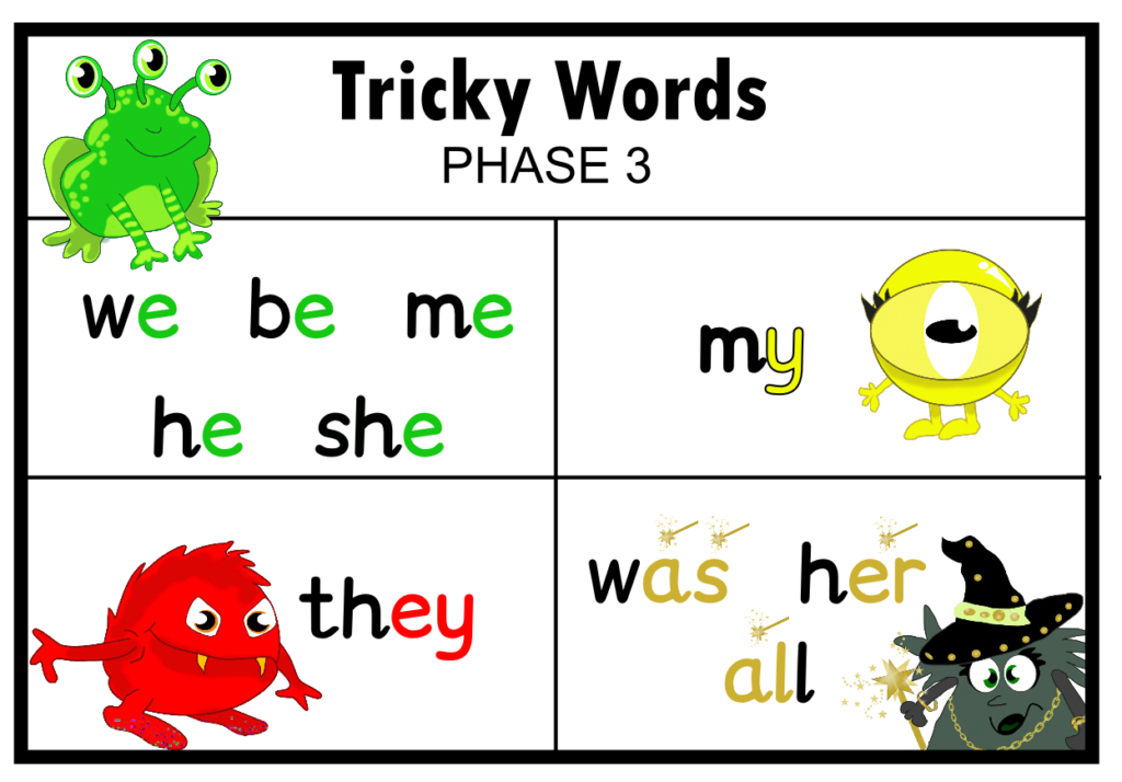 tricky words phase 3 unprotected