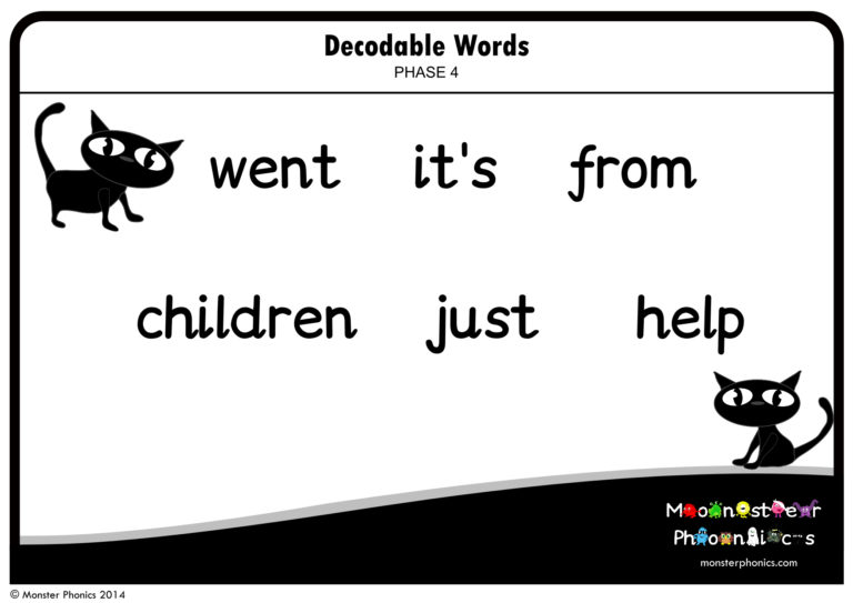 Monster Phonics Decodable Word Phase 4
