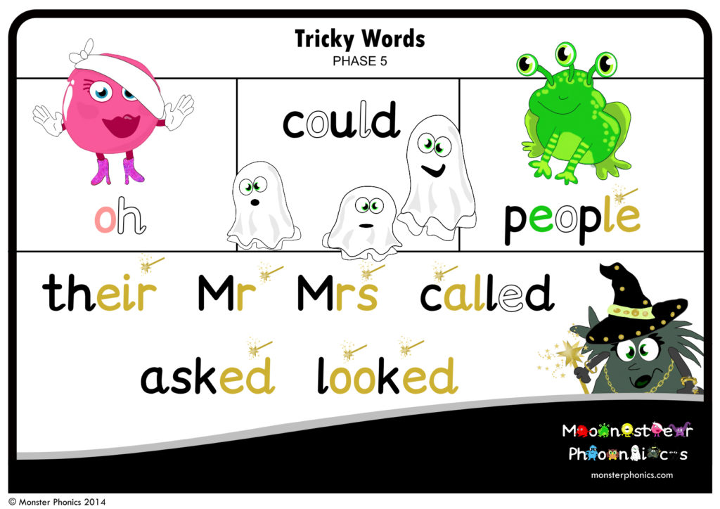 Monster Phonics Tricky Word Phase 5