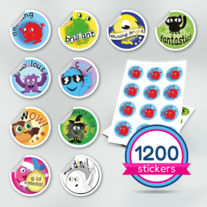 <centre><h4> Set of 1200 Monsters Phonics Stickers </h4><h5> </h5></center>