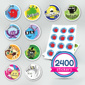 <centre><h4> Set of 2400 Monsters Phonics Stickers </h4><h5> </h5></center>