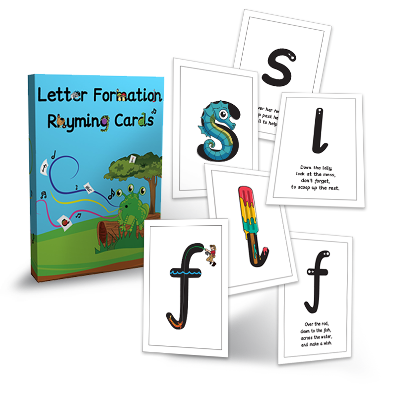 Letter Formation Rhyming Cards