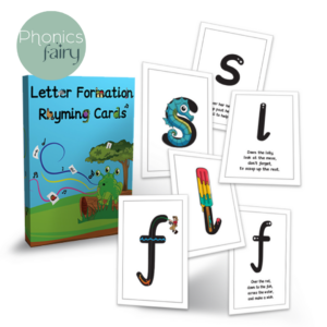 Letter formation rhyming cards PHONICSFAIRY 1