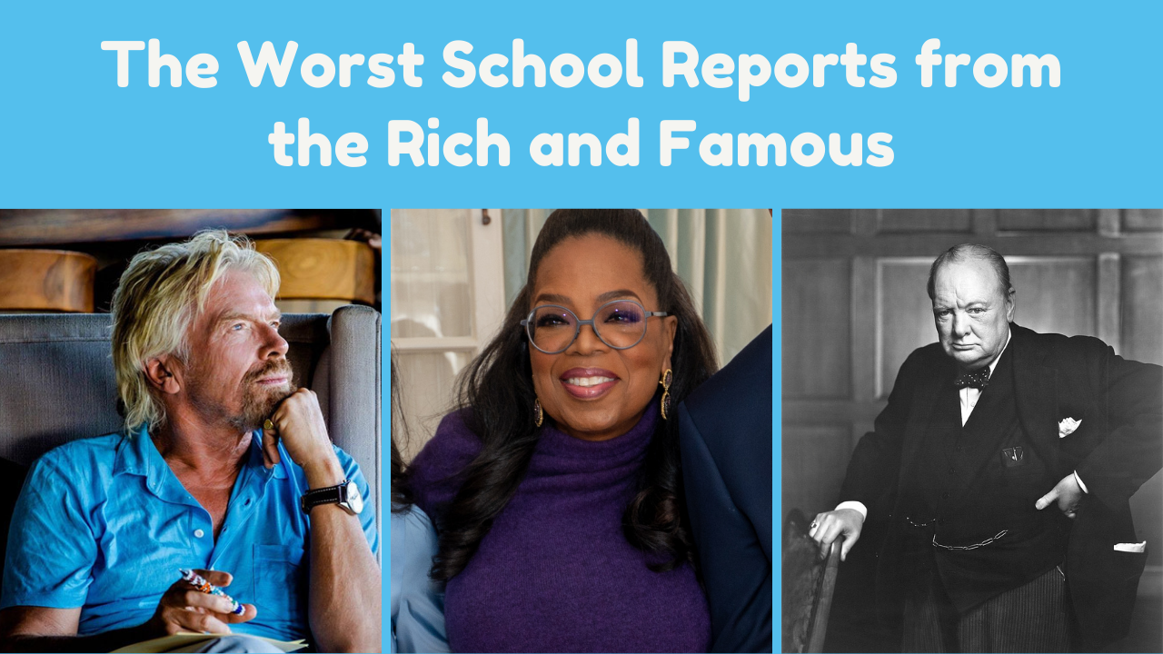 Worst school reports from the rich and famous