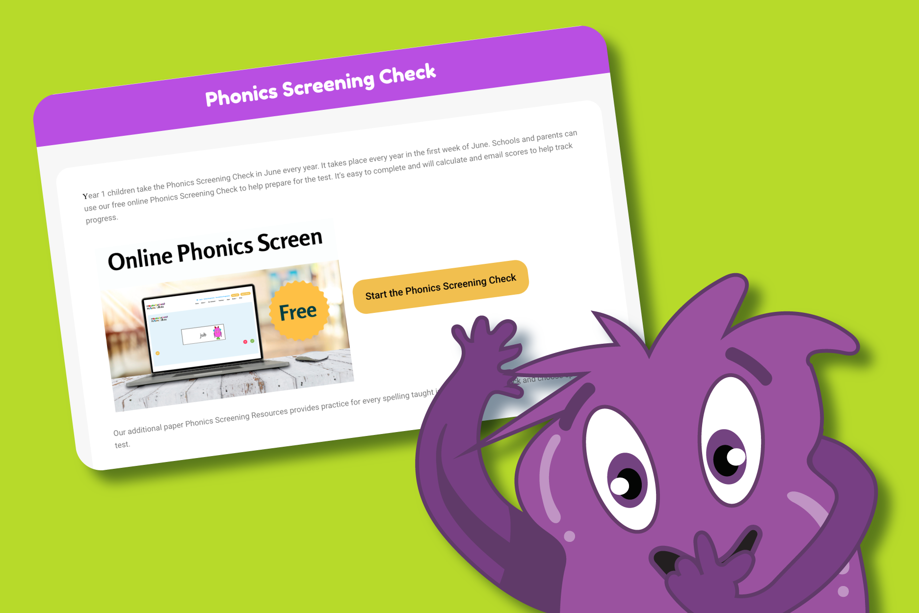 Practice Phonics Screen