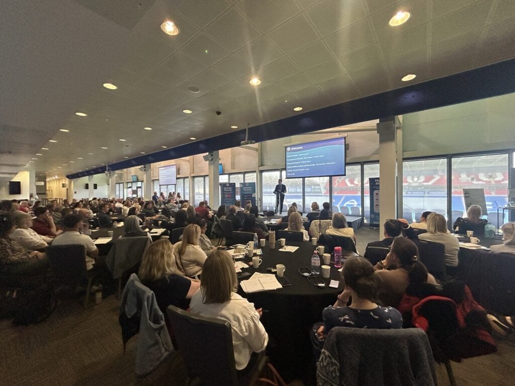 School leaders and practitioners from across Cardiff at the launch of the Cardiff Council and Monster Phonics partnership at Cardiff City Stadium