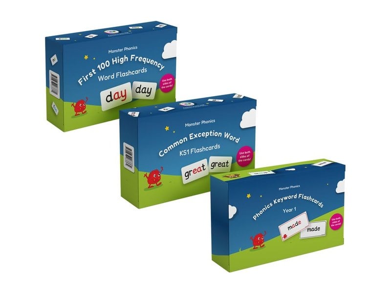 Bumper set of Monster Phonics flashcards